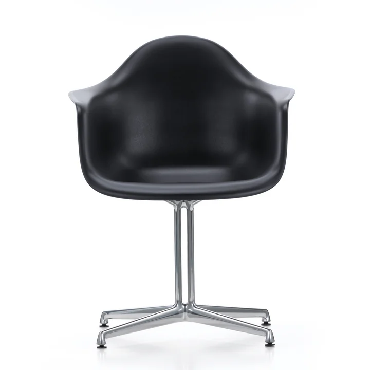 Eames Plastic Armchair DAL von Vitra in schwarz mit Filzgleitern