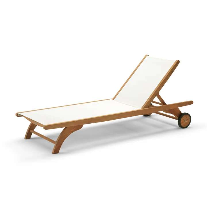 Columbus Sun Bed von Skagerak in Teak / weiss