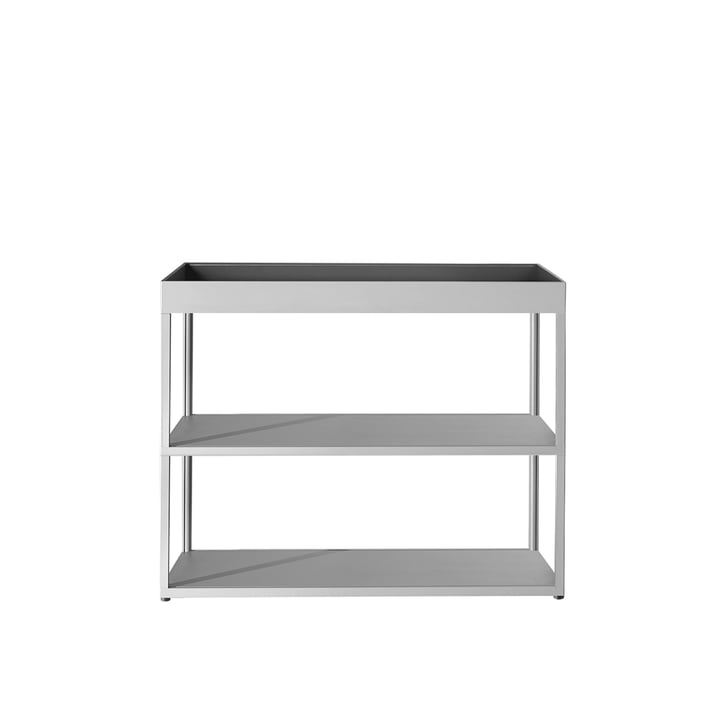 HAY - New Order Sideboard, offen mit Ablage, hellgrau