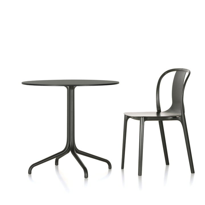 Belleville Bistrotisch und Belleville Chair Wood von Vitra