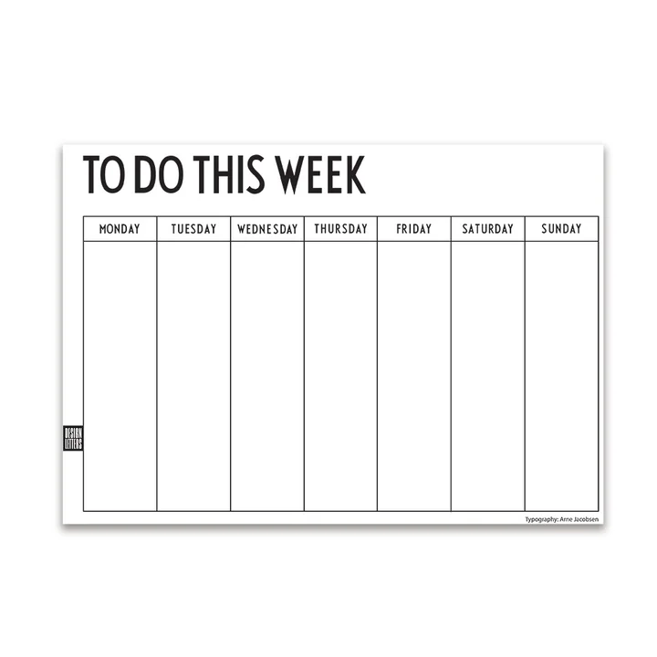 Weekly Planner A4 (Sprache: Englisch) von Design Letters