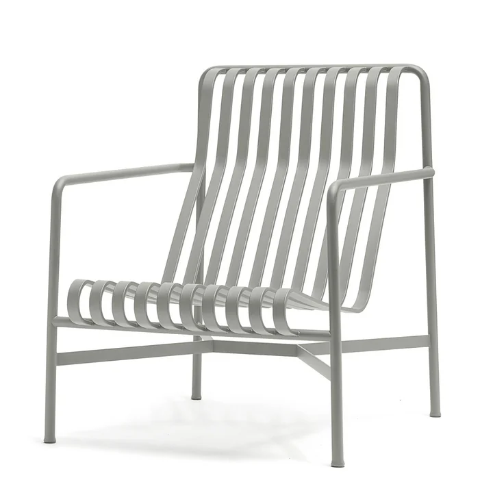 Der Palissade Lounge Chair High von HAY in hellgrau