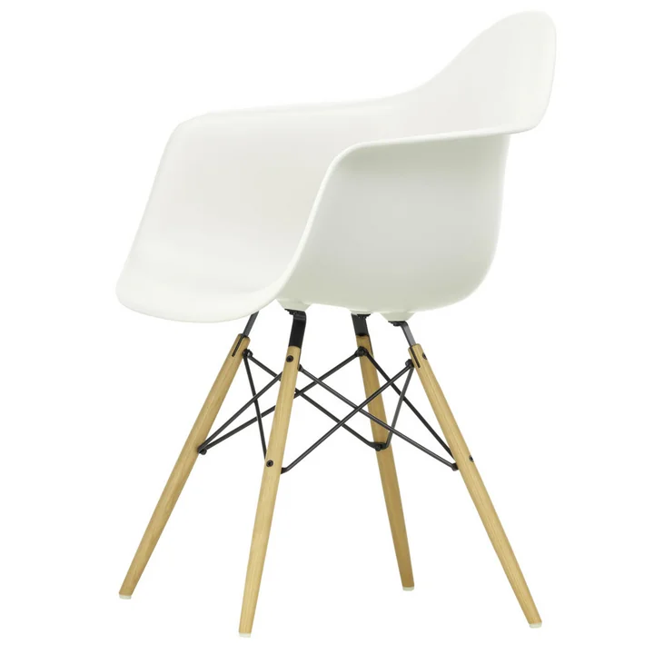 Vitra - Eames Plastic Armchair DAW, Esche honigfarben / weiss