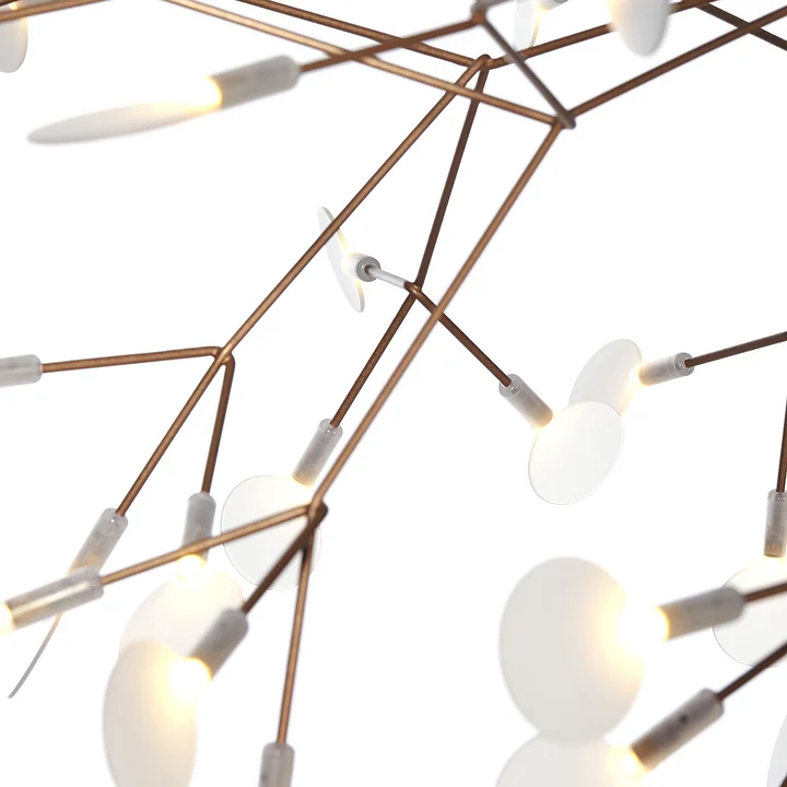 Technische und organische Leuchte aus Kupfer