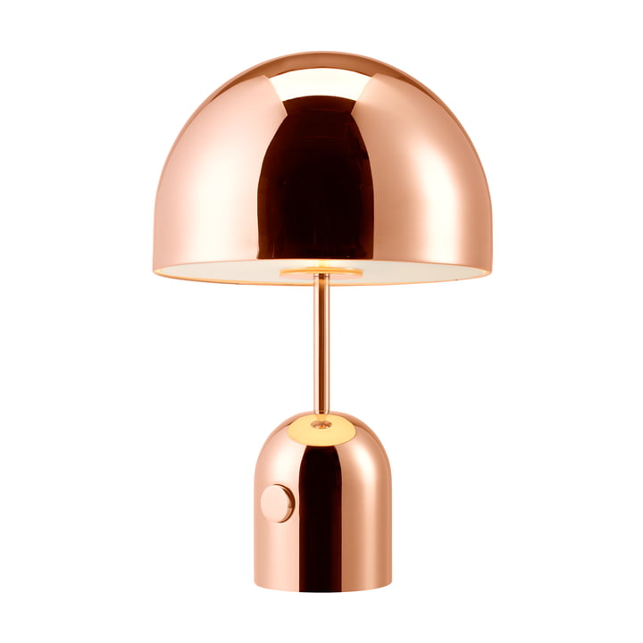 Bell Tischleuchte von Tom Dixon aus verkupfertem Stahl