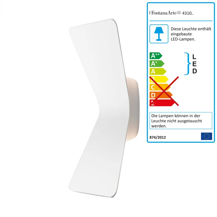 Flex LED-Wandleuchte von FontanaArte in Weiss