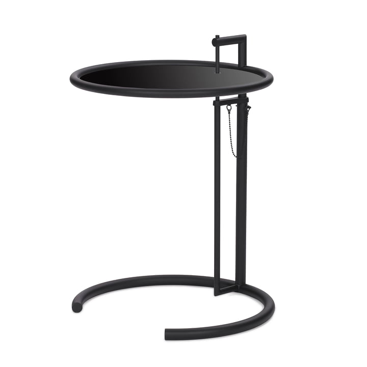 ClassiCon - Adjustable Table E1027, schwarz / Metallplatte schwa