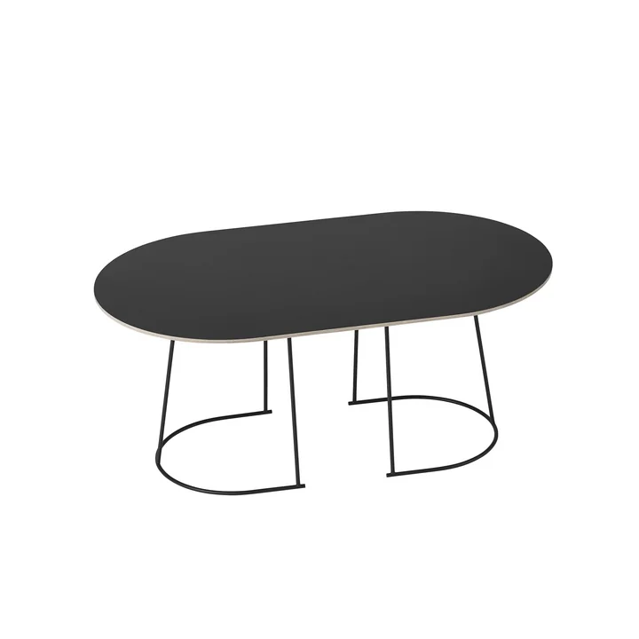 Der Airy Couchtisch, mittel in schwarz von Muuto