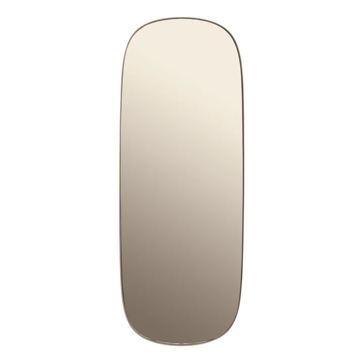 Framed Mirror gross von Muuto in taupe / taupe Glas