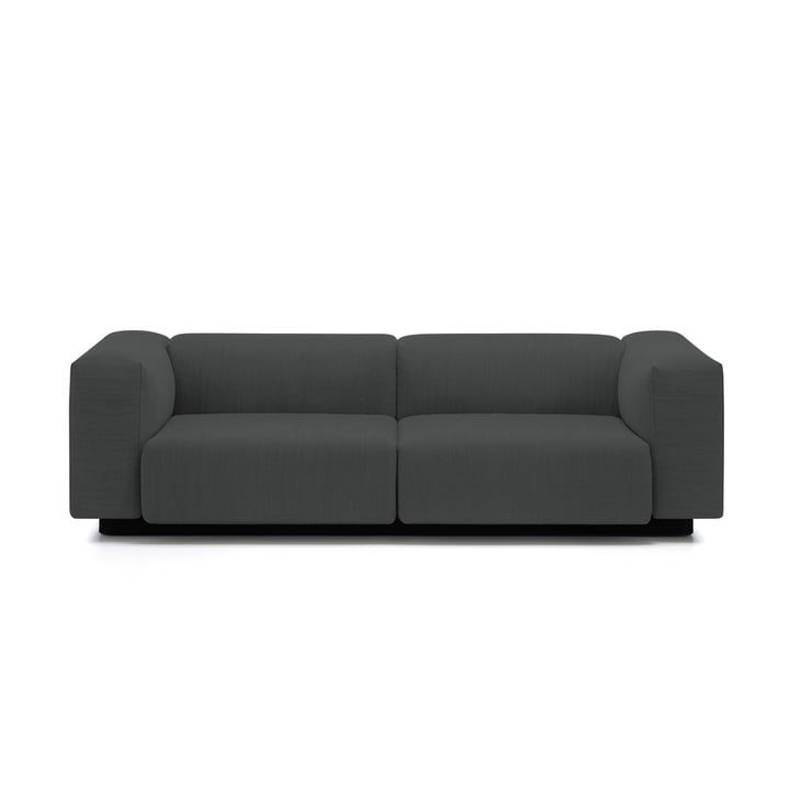 Soft Modular Sofa 2-Sitzer von Vitra in Anthrazit (Laser 03)