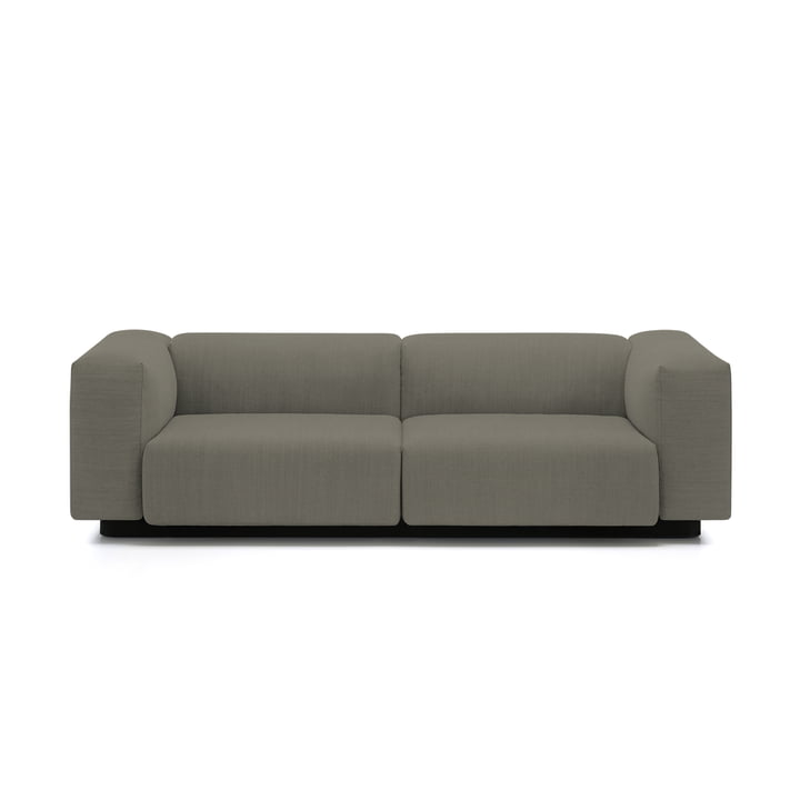 Soft Modular Sofa 2-Sitzer von Vitra in Warmgrey (Laser 05)