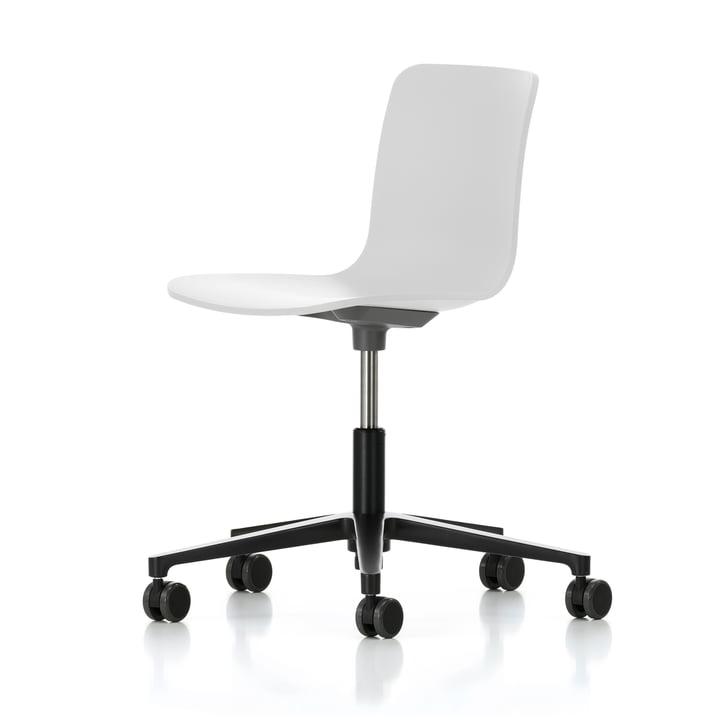 Hal Studio mit Rollen für harte Böden von Vitra in Weiss / Basic Dark