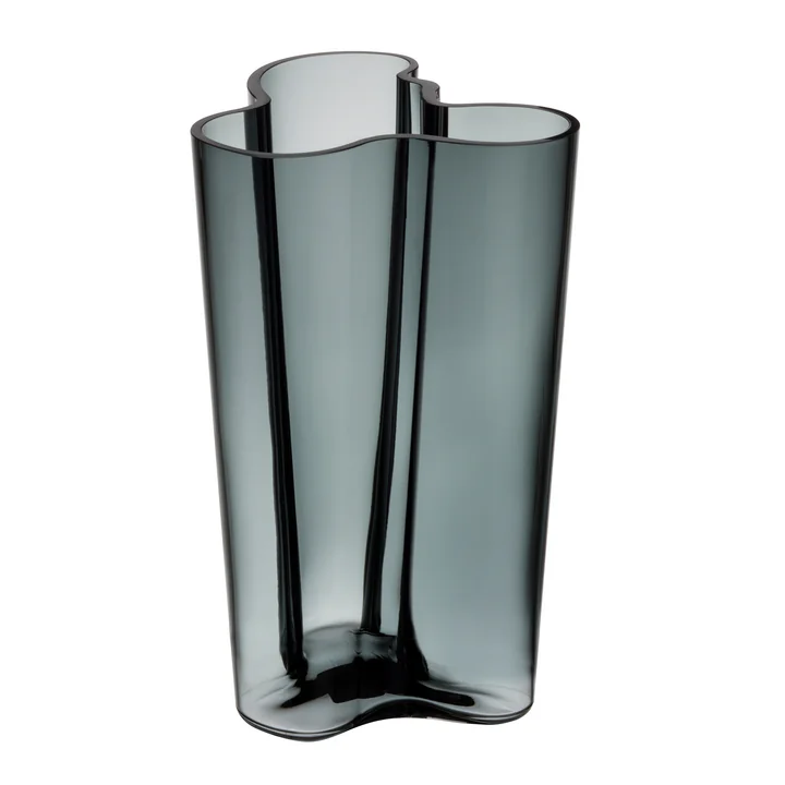 Aalto Vase Finlandia 251 mm von Iittala in Dunkelgrau