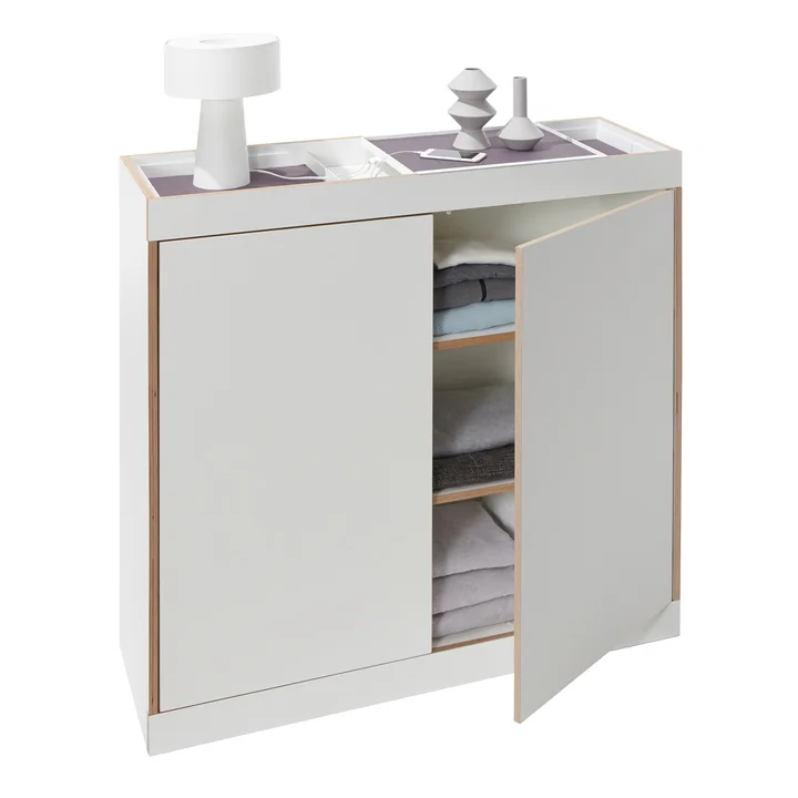 Flai Kommode mit Türen von Müller Small Living in Weiss