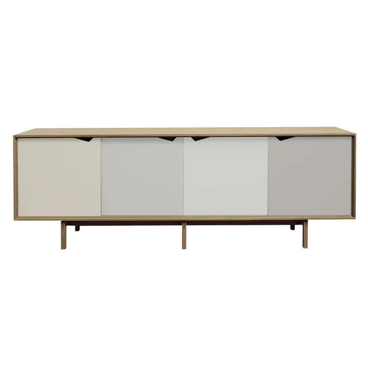 S1 Sideboard von Andersen Furniture in Eiche geölt (Türen Doeskin, Iron, Silver, Iron)