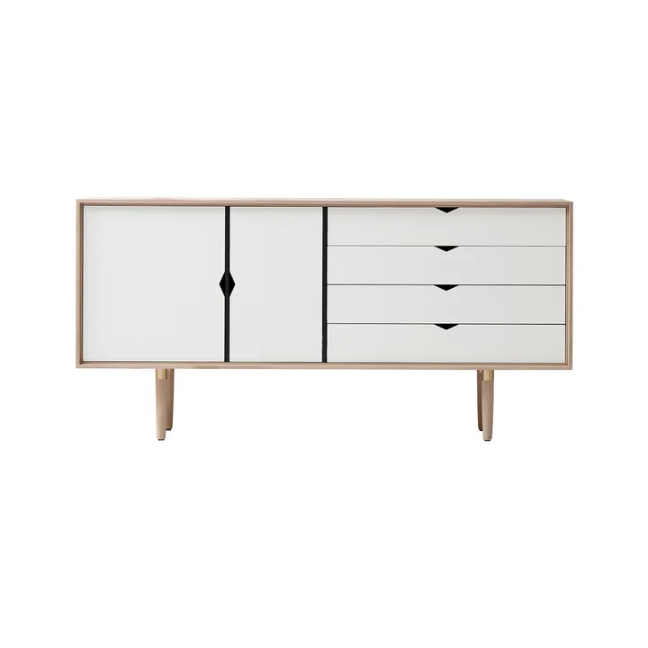 S6 Sideboard von Andersen Furniture in Eiche geseift/ Fronten weiss