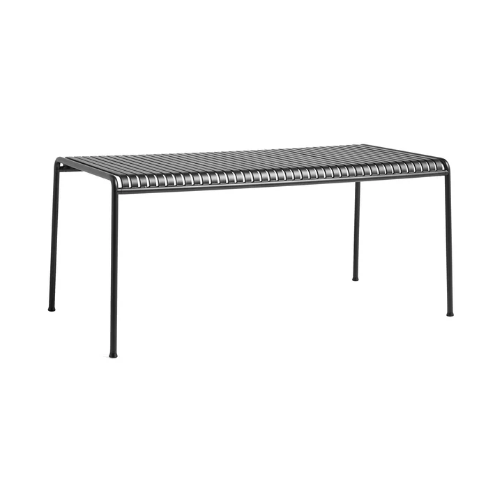 Der Palissade Tisch von HAY in Anthrazit mit einer Grösse von 160 x 80 cm