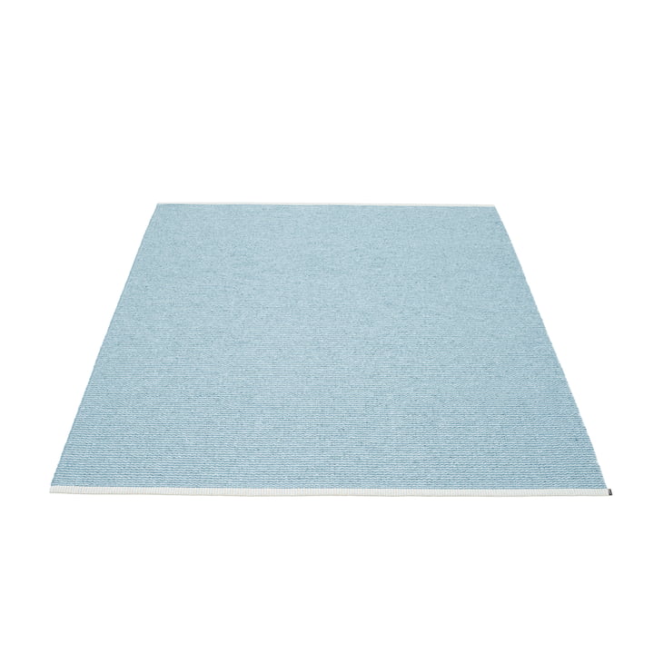 Mono Teppich 140 x 200 cm von Pappelina in Misty Blue / Ice Blue