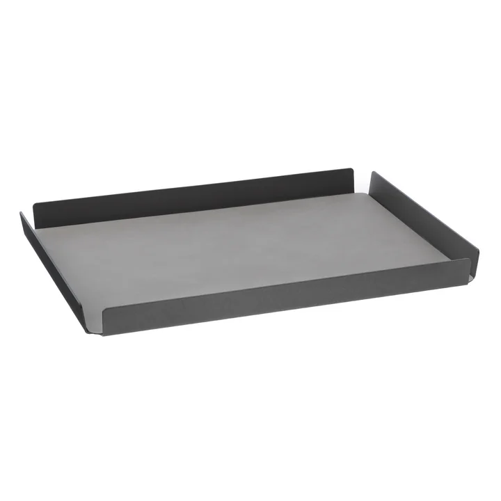 Lind DNA - Tray Square L 36 x 46 cm, Alu anthrazit, Double Nupo anthrazit / Nupo hellgrau (2 mm)