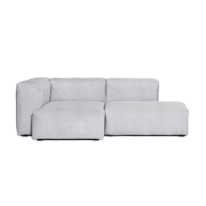 Hay - Mags Soft Sofa 2,5-Sitzer, Kombination 3, Armlehne links / hellgrau (Steelcut 120) / Nähte: hellgrau