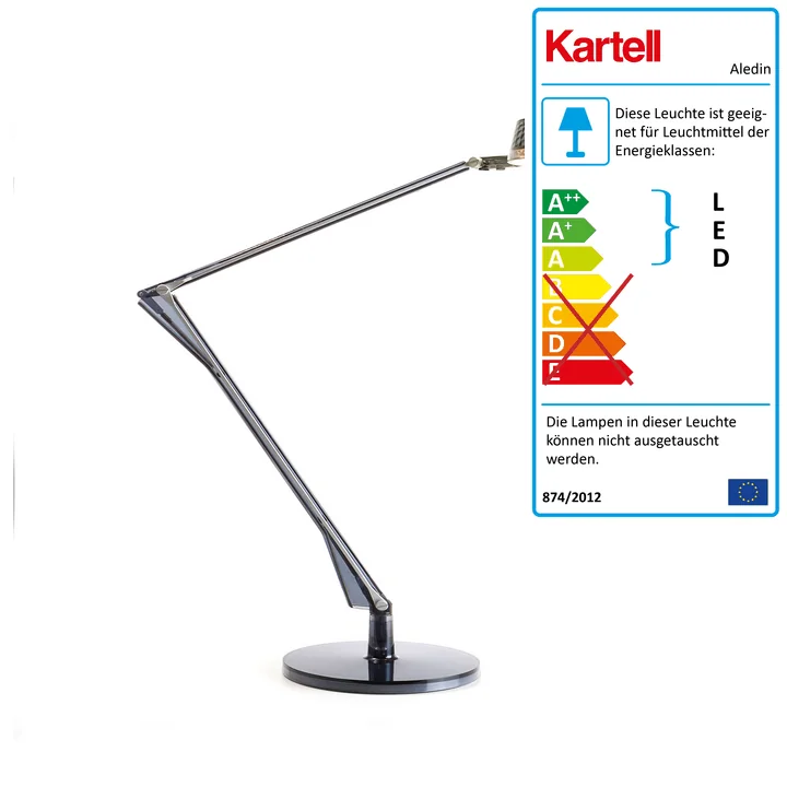 Kartell - Aledin Schreibtischleuchte Dec LED, fumé