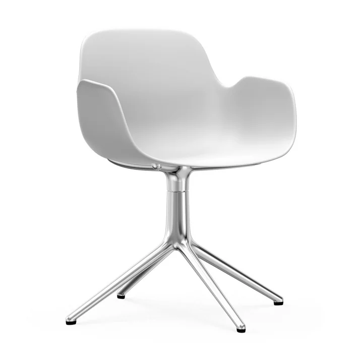 Form Drehsessel von Normann Copenhagen in Aluminium / Weiss