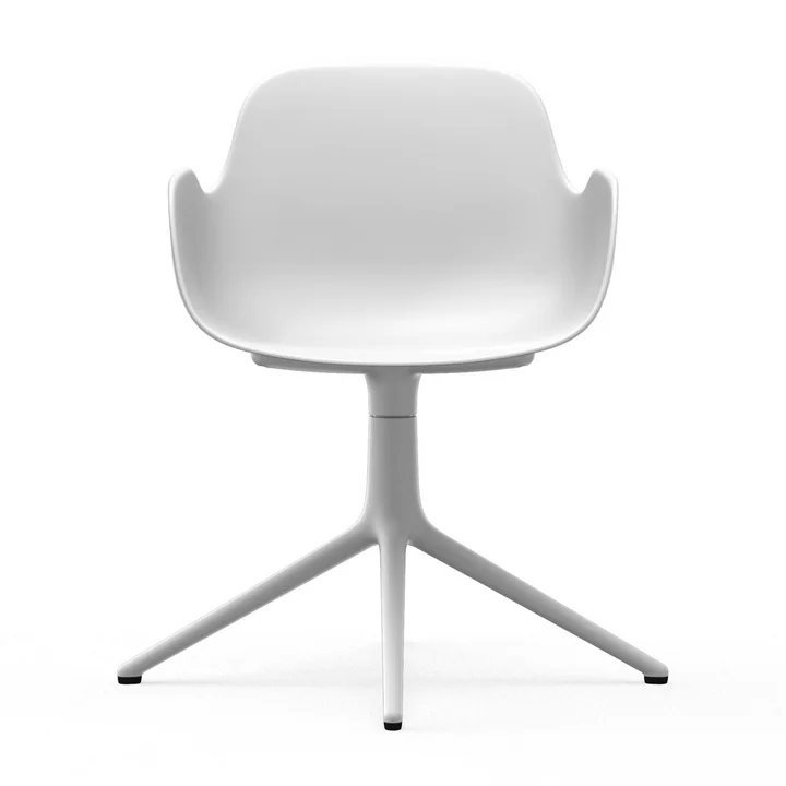 Form Drehsessel von Normann Copenhagen in Aluminium Weiss / Weiss