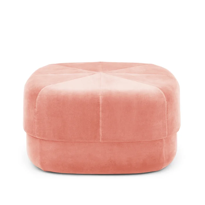 Circus Pouf gross von Normann Copenhagen in Blush Velour
