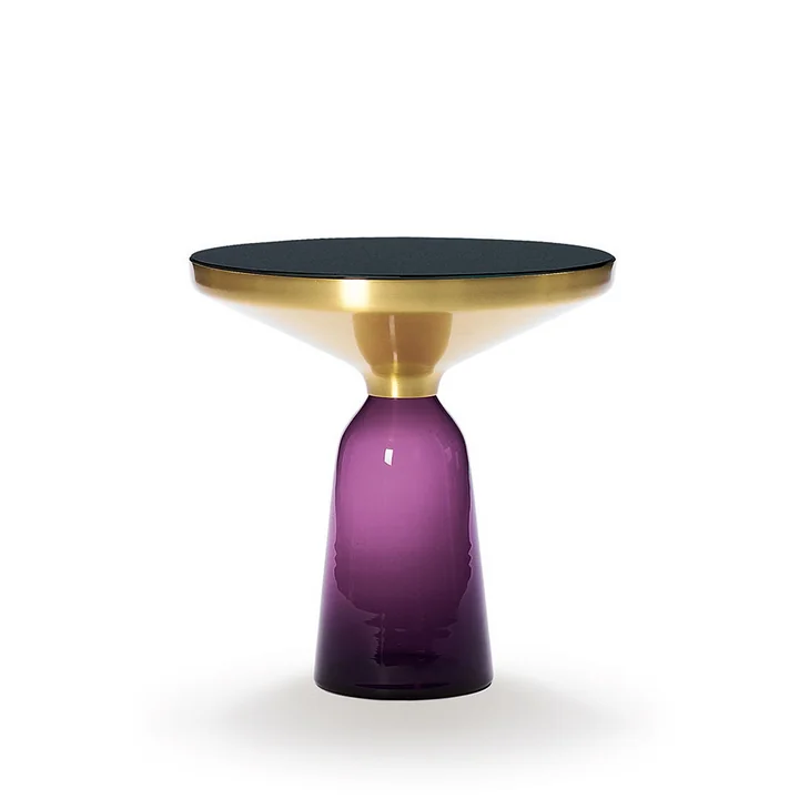 Bell Beistelltisch von ClassiCon in Messing / Amethyst-Violett