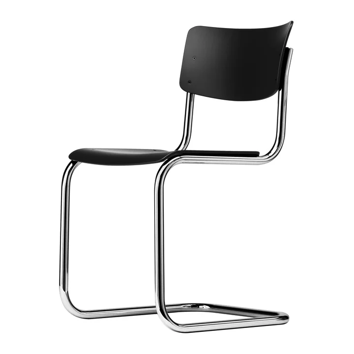 S 43 Stuhl von Thonet in Chrom / schwarz (TP 29)