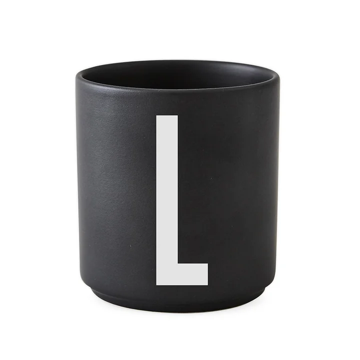 AJ Porzellan Becher L von Design Letters in Schwarz