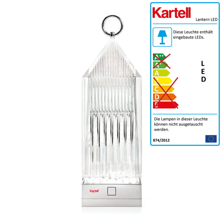 Die Kartell - Lantern LED-Leuchte, glasklar
