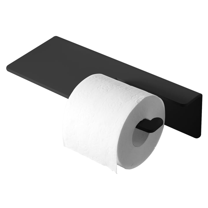 Puro Toilettenpapierhalter von Radius Design in Schwarz
