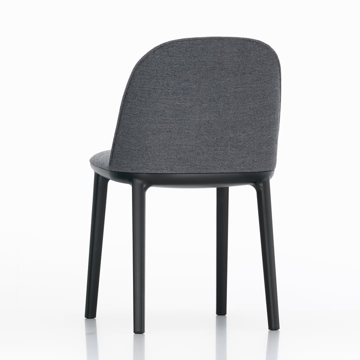 Der Vitra - Softshell Side Chair, Vierbeinfuss basic dark, Dumet anthrazit melange