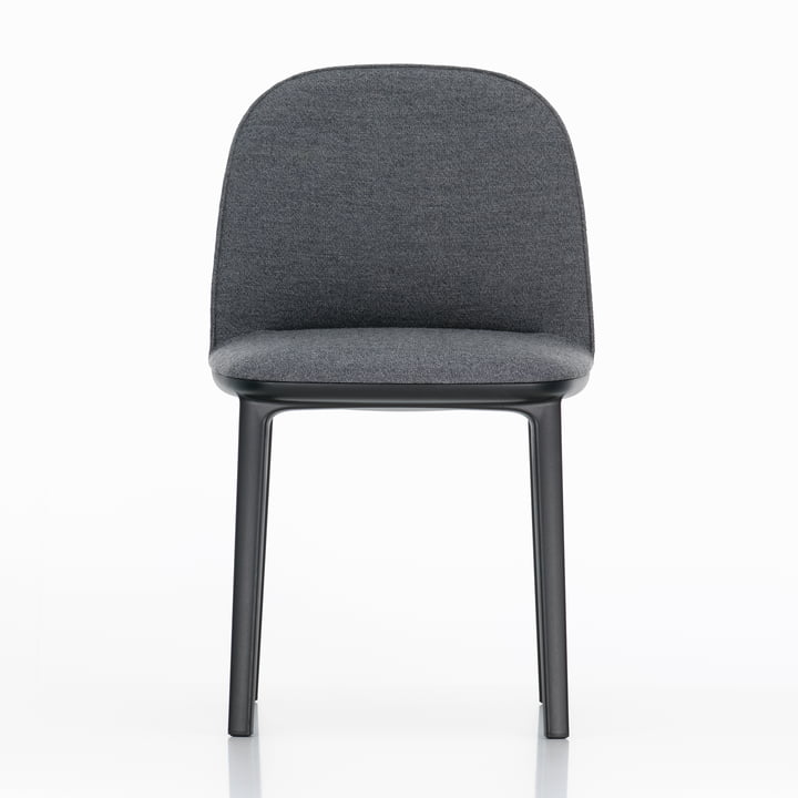 Der Vitra - Softshell Side Chair, Vierbeinfuss basic dark, Dumet anthrazit melange