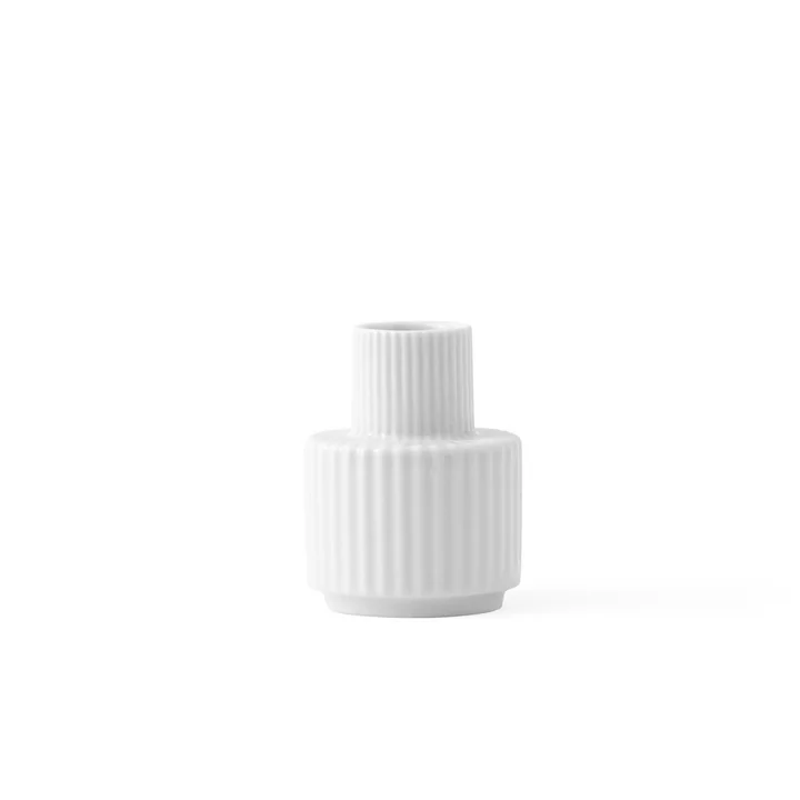 Kerzenhalter H 7 cm von Lyngby Porcelæn in Weiss