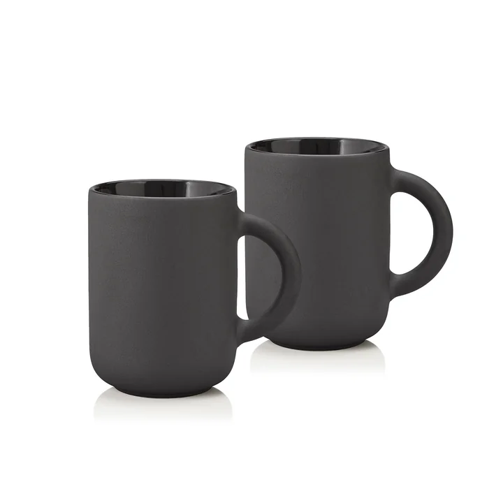 Die Stelton - Theo Becher 0.35 l, schwarz (2er-Set)