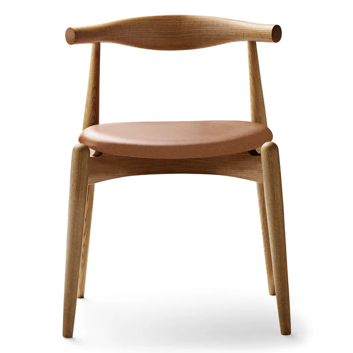 Der Carl Hansen - CH20 Elbow Chair, Eiche geölt / Leder Sif 95