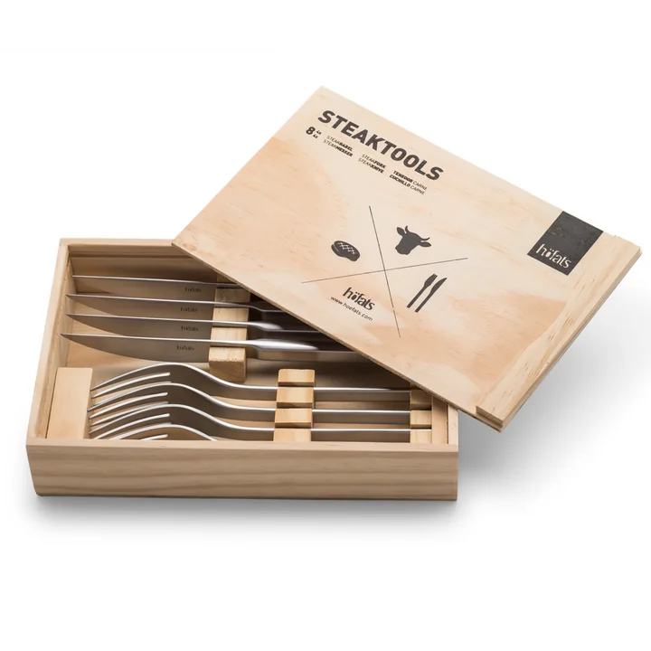 Das höfats - Steakbesteck, Edelstahl gebürstet (8-teilig)