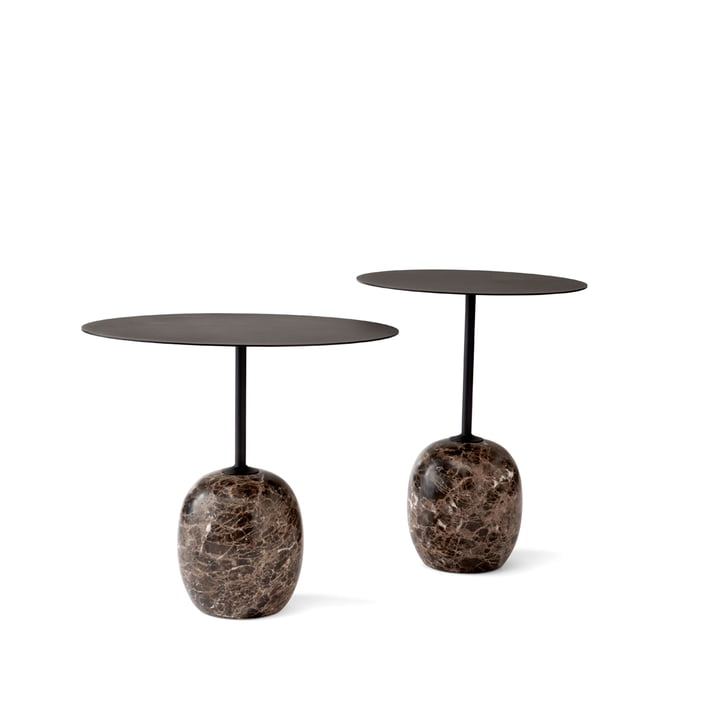 Lato Beistelltisch von &Tradition in Warm Black / Emparador Marmor