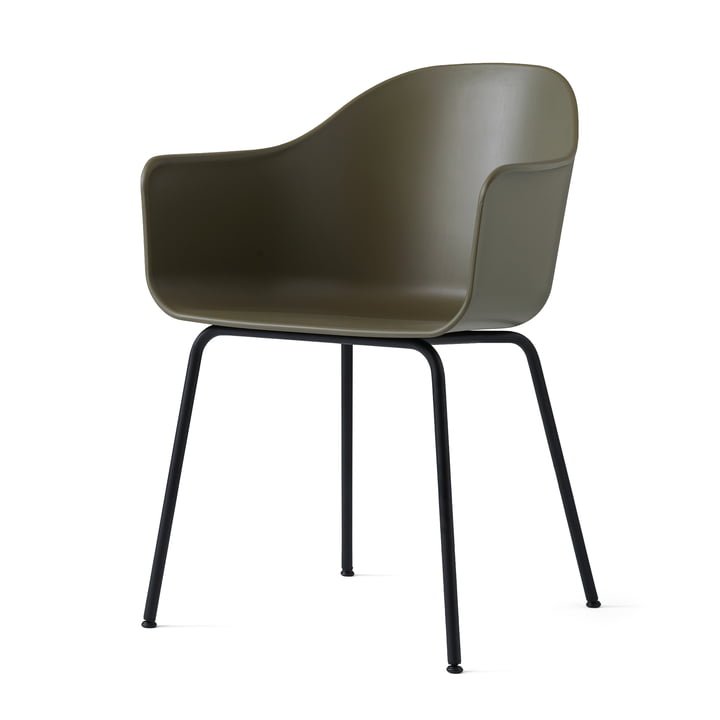 Audo - Harbour Chair (Stahl), schwarz / oliv