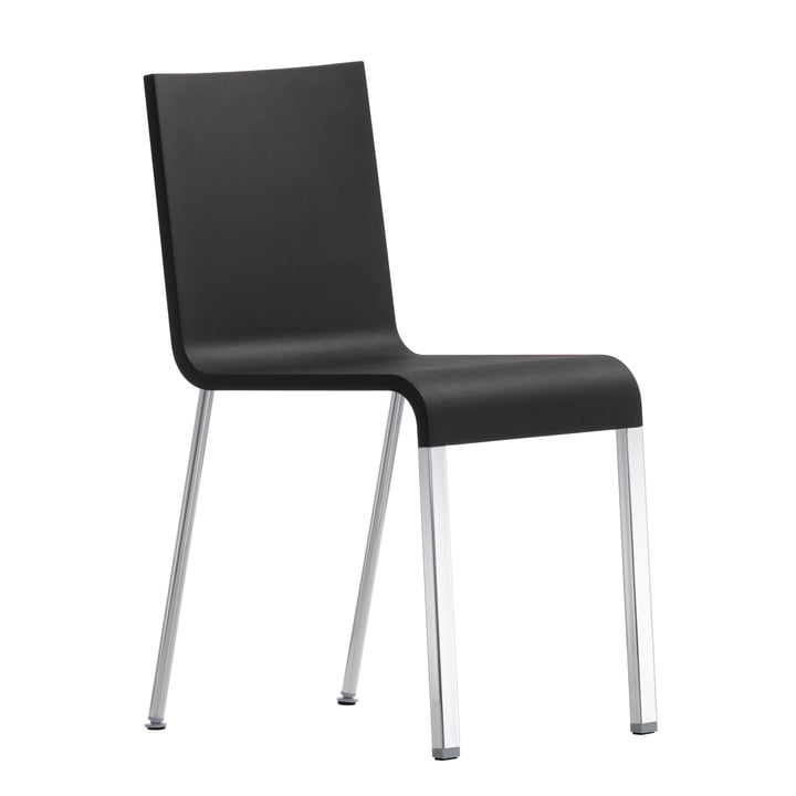 Vitra - .03 Stuhl nicht stapelbar, silber (RAL 9006) / basic dark