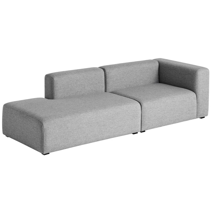 Hay - Mags Sofa 2,5 Sitzer, Kombination 2, Armlehne rechts / grau (Hallingdal 116)