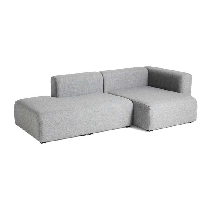 HAY - Mags Sofa 2,5 Sitzer, Kombination 3, Armlehne rechts / hellgrau (Hallingdal 130)