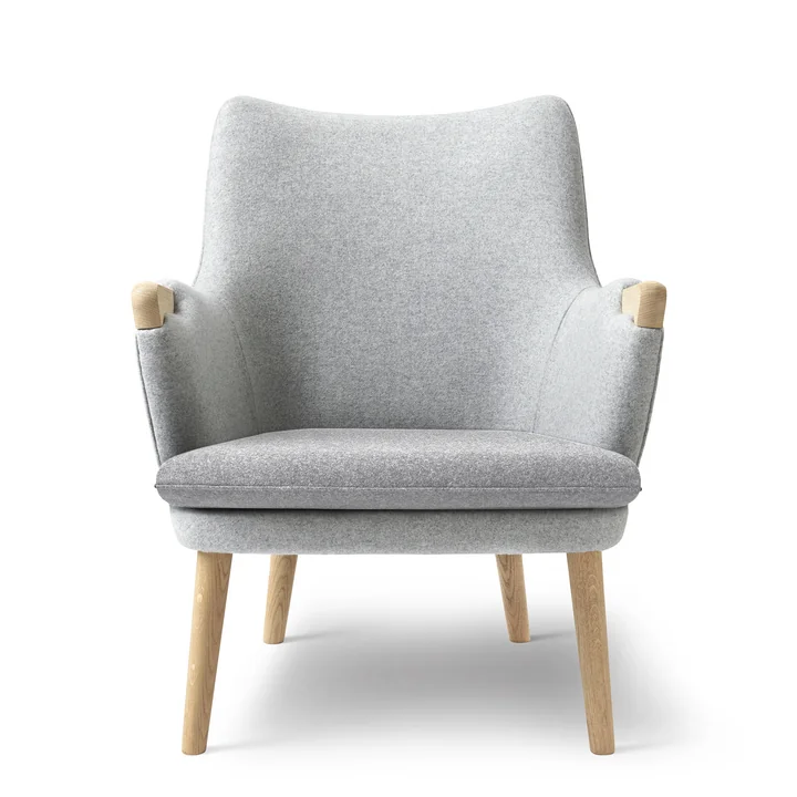 CH71 Sessel von Carl Hansen in Eiche geölt / grau (Hallingdal 116)