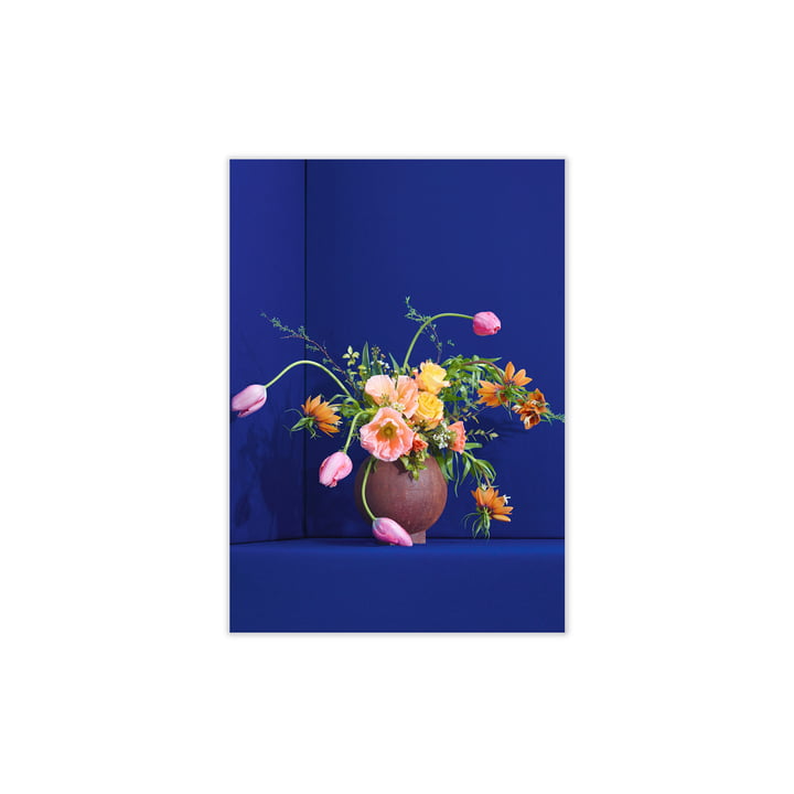 Blomst von Paper Collective, 30 x 40 cm in blau
