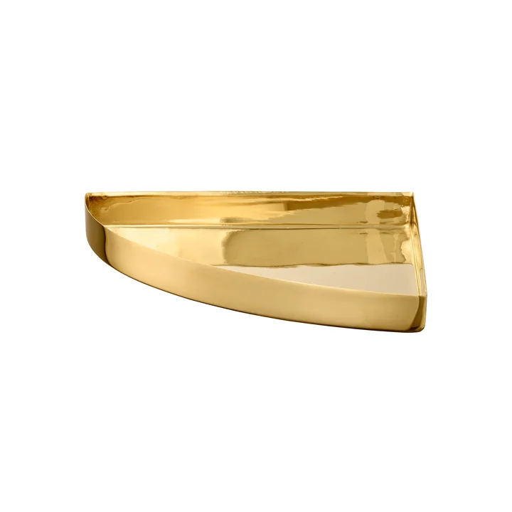 Unity Tablett, Viertelkreis / large in gold von AYTM