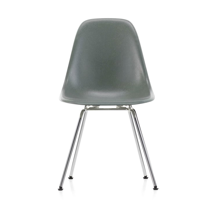 Eames Fiberglass Side Chair DSX von Vitra in verchromt / Eames sea foam green