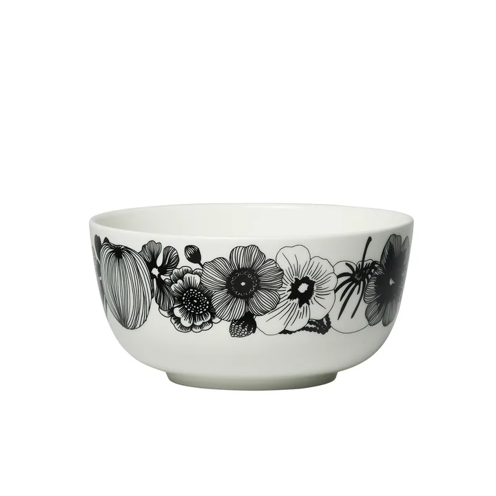 Oiva Siirtolapuutarha Schale 900 ml in weiss / schwarz von Marimekko