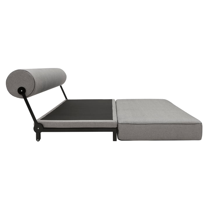 Sleep Daybed von Softline in schwarz / Keder schwarz / Bezug Cento schwarz / weiss (470)